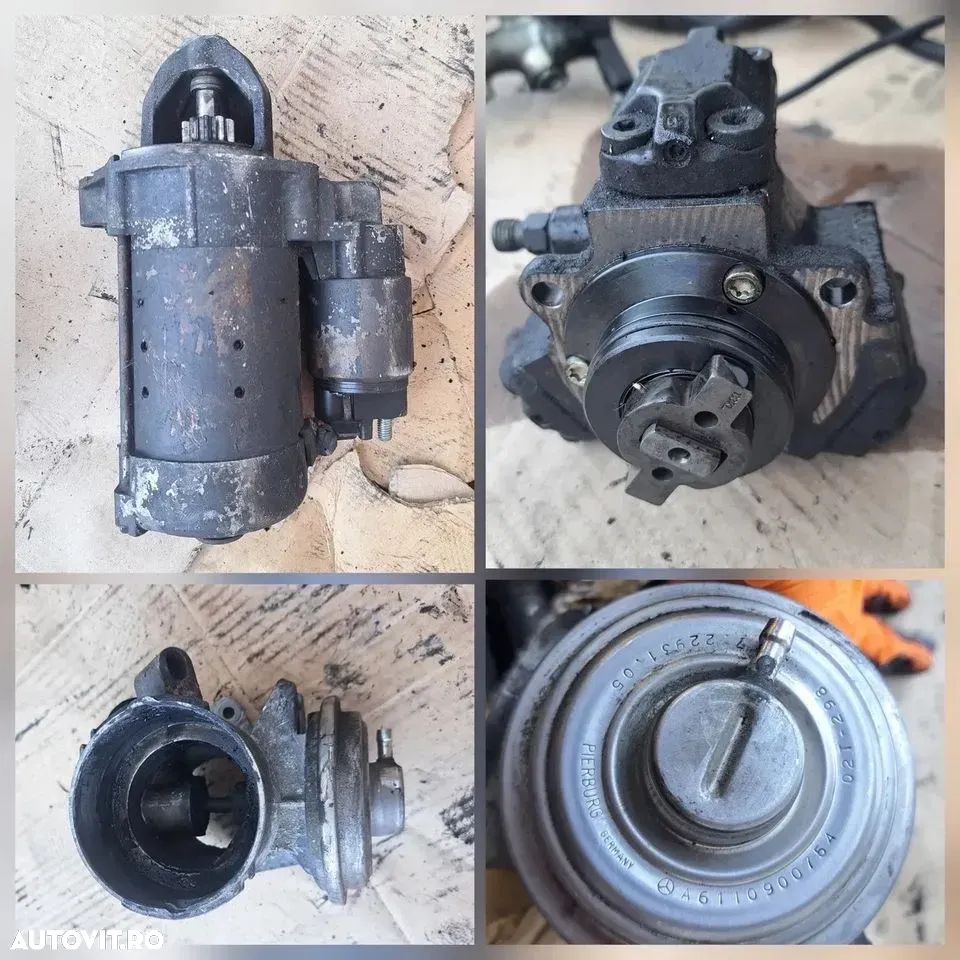 Anexe motor mecedes sprinter 2.7 270 cdi cdi w905 2,2 cdi 2000-2007 cod motor om612 alternator termoflot clapeta EGR rampa injectoare - 3