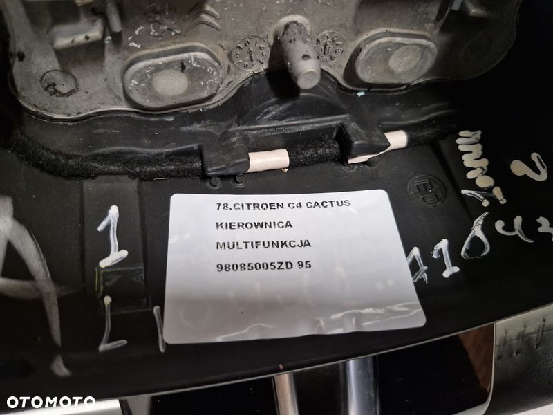 citroen c4 cactus kierownica multifunkcja 98085005zd skóra - 7