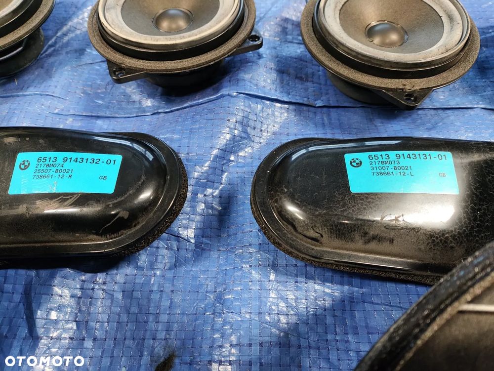 GŁOŚNIK GŁOŚNIKI PRZÓD TYŁ LEWY PRAWY KOMPLET HIFI 9143147 9143131 9143132 9145383 BMW E64 LCI LIFT - 8
