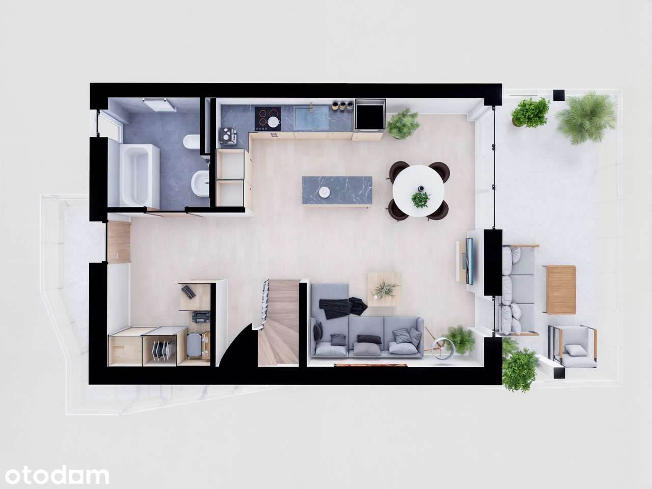 Apartament z tarasem