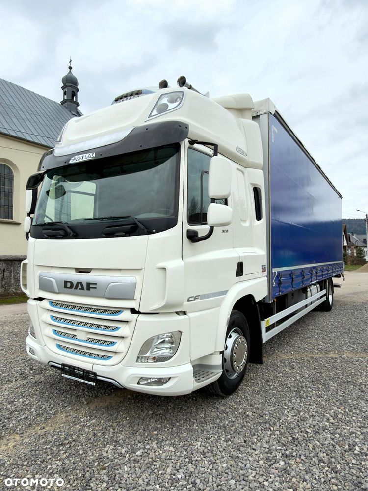 DAF CF320 / FIRANKA / WINDA  / 22 PALETY / KLIMA POSTOJOWA / E6 / 9300 ŁADOWNOŚĆ / NISKI PRZEBIEG / AUTOMAT / SYPIALKA /JEDEN WŁAŚCICIEL / SPROWADZONY / PALET / 2019 / - 12