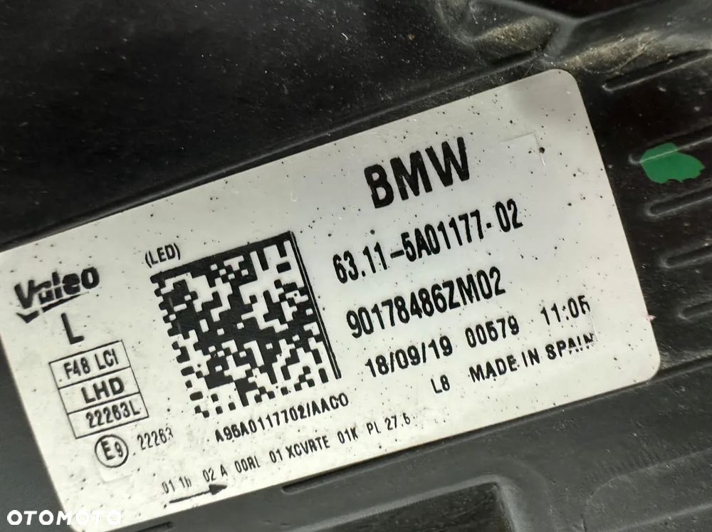 LAMPA PRZOD PRZEDNIA LEWA BMW X1 F48 LIFT FL LCI FULL LED 5A01177-02 CALA O - 6