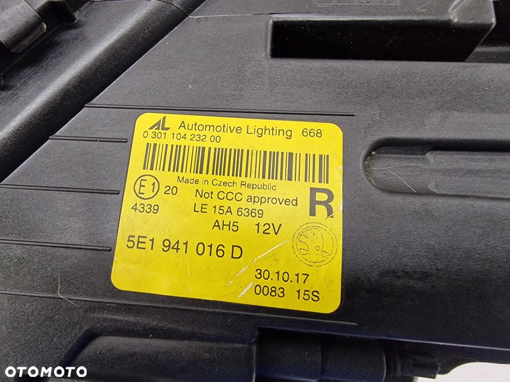 SKODA OCTAVIA 3 III LIFT 5E1 16- FULL LED PRAWA LAMPA PRZEDNIA PRZÓD , NR 5E1941016D , NR AUKCJI LL369 - 21
