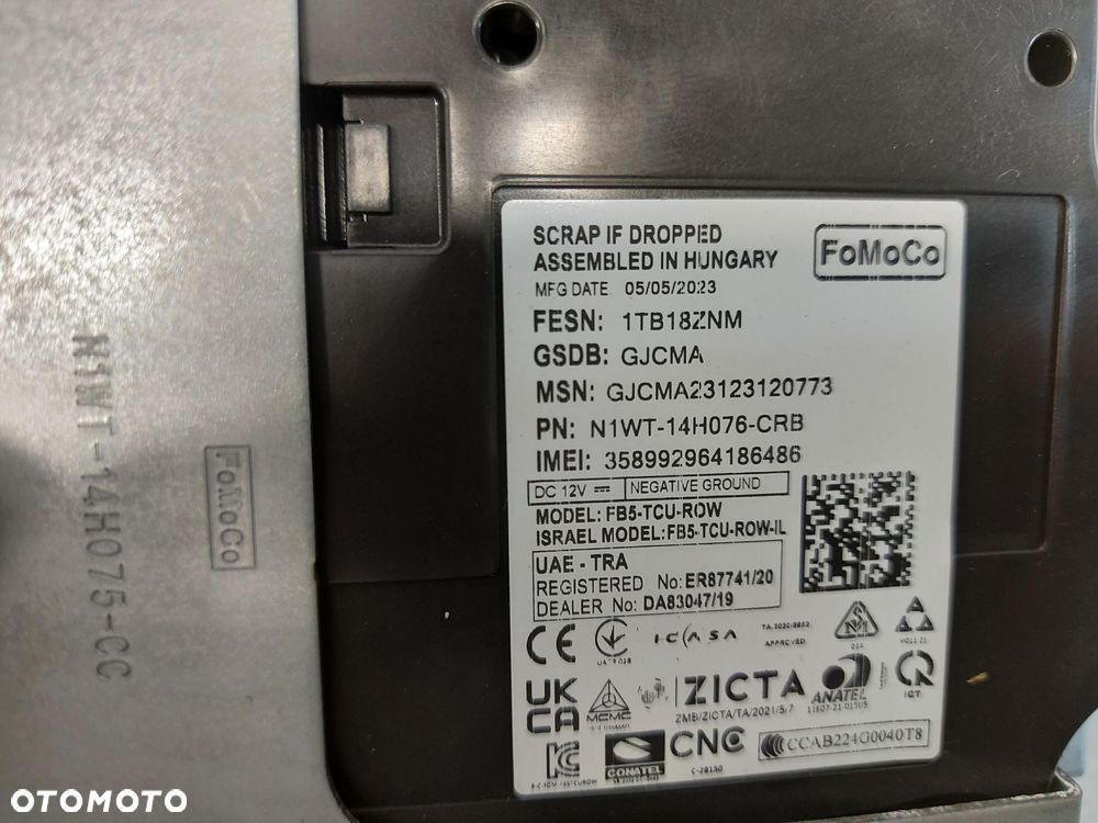 Ford Ranger VI 6 2024r. MODUŁ STEROWNIK RADIO NAVI N1WT-14H076-CRB - 2