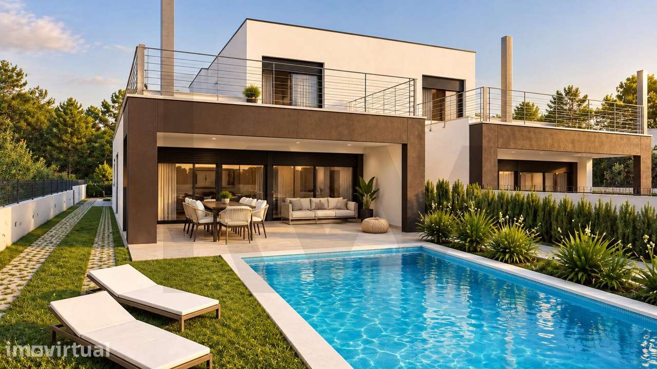 AROEIRA | Moradia T3+1 em construção | Lote de 678 m2