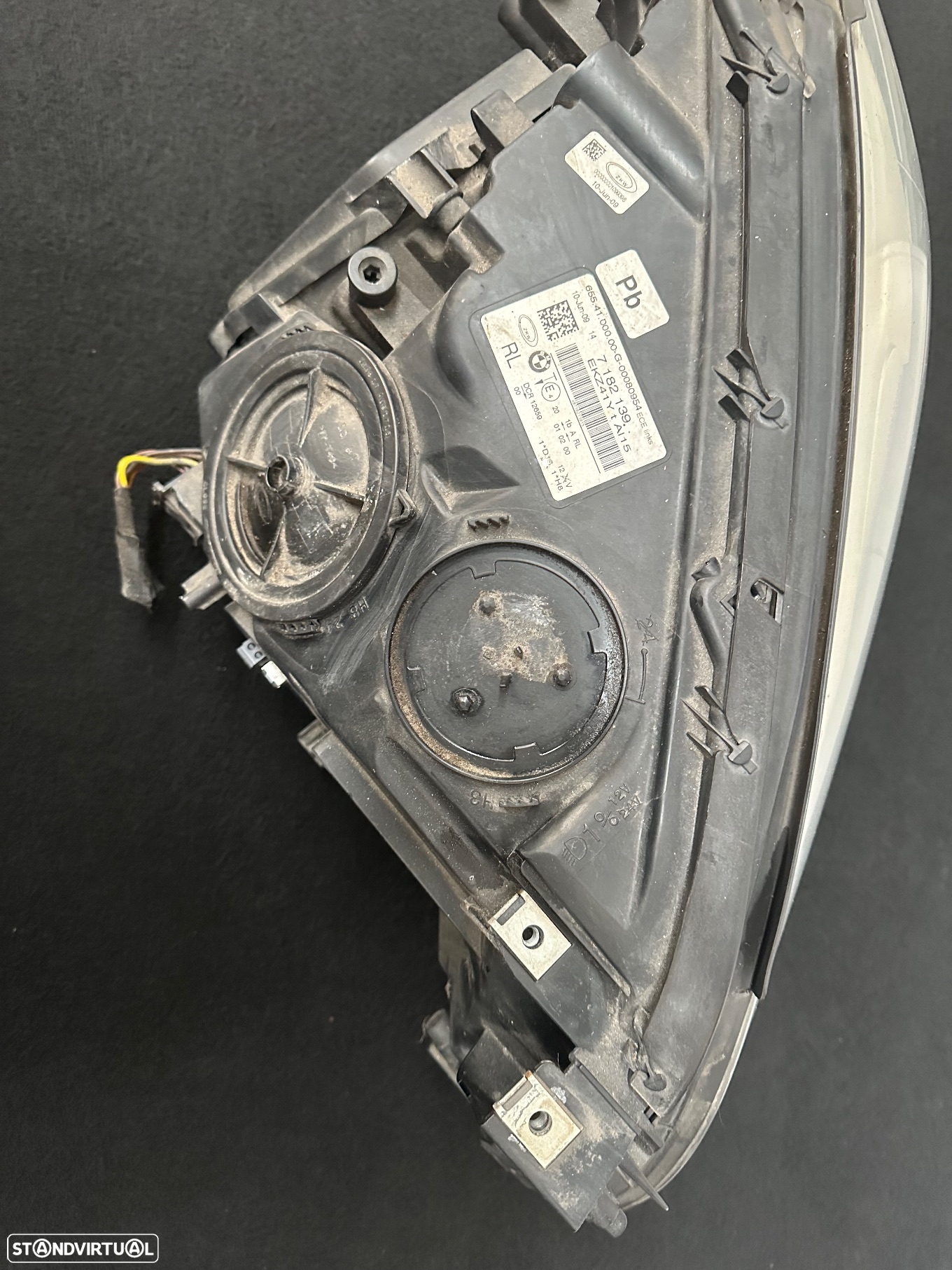 Original BMW Série 7 F01 2008+ Farol Frente Esquerdo Xenon 7182139 - 3