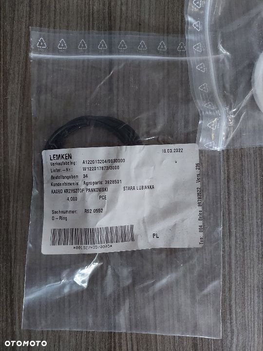 Kula zaworu + uszczelniacze opryskiwacz Lemken  R520556 R520560 R520552 - 2