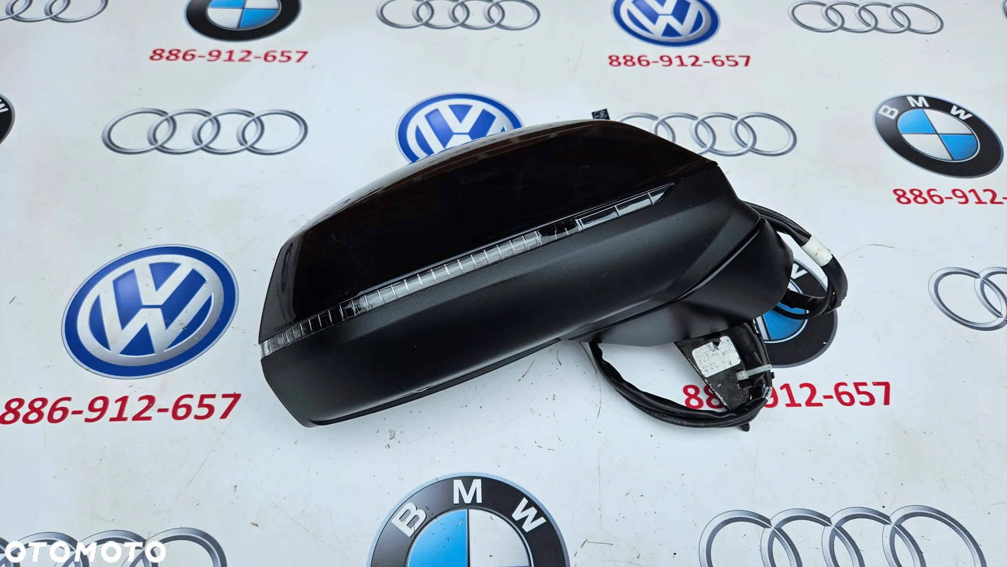 Audi Q5 II 80B Lusterko zewnętrzne prawe Lusterko pasażera 15 kabli kamera Europa 80B857556 IDEALNE - 10