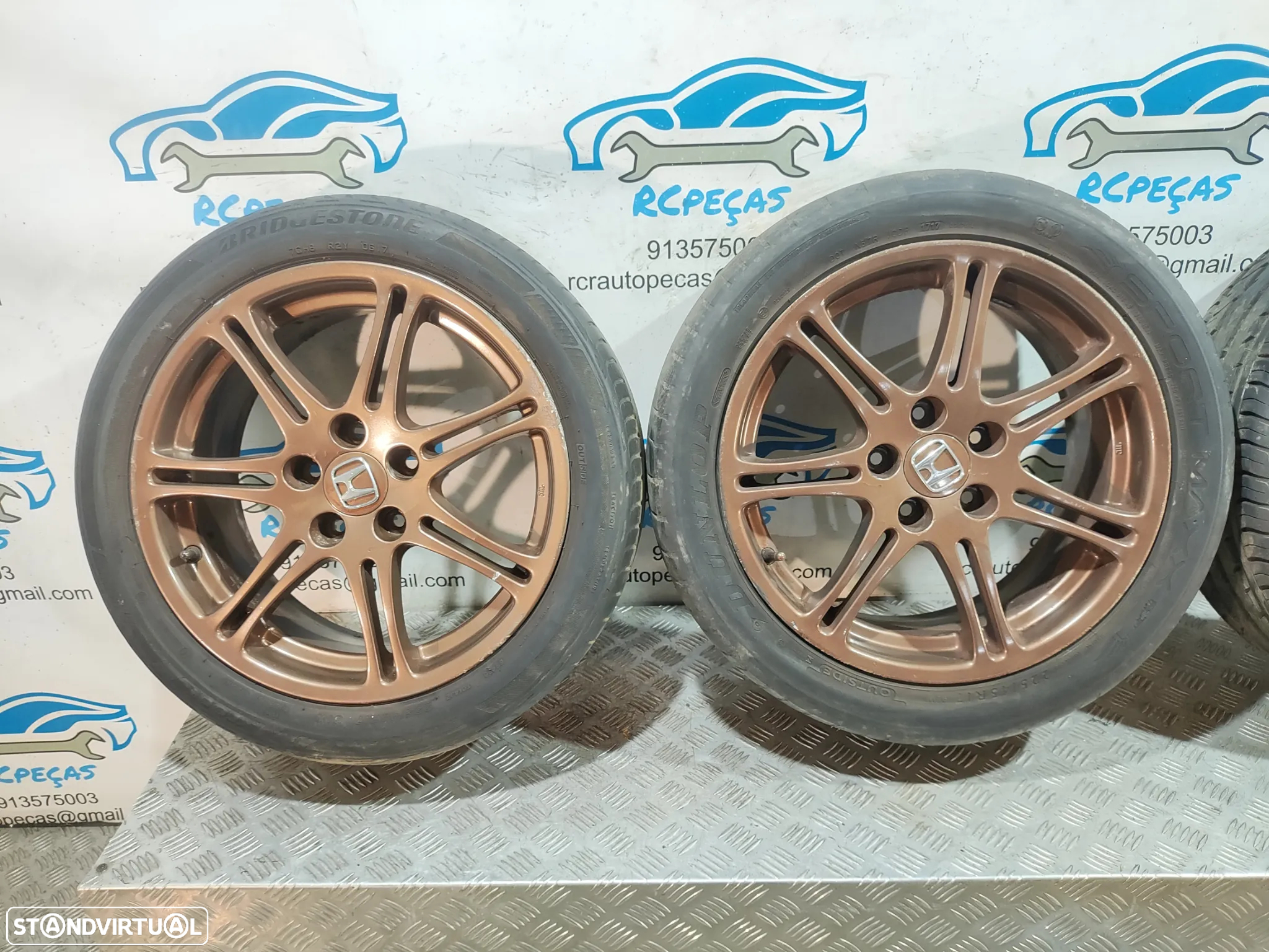 Conjunto Jantes 17 Originais Honda Civic 7 VII EP3 Type R 7J ET45 5x114,3 - 4