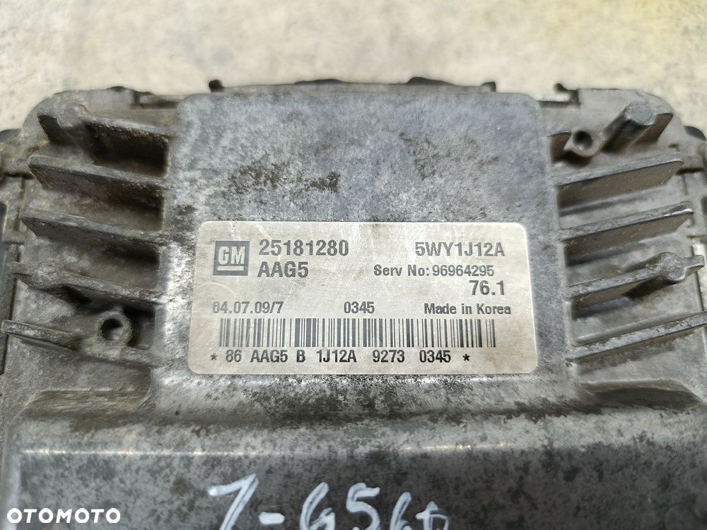 KOMPUTER, STEROWNIK CHEVROLET CRUZE I 25181280 5WY1J12A   1.6 16V - 3