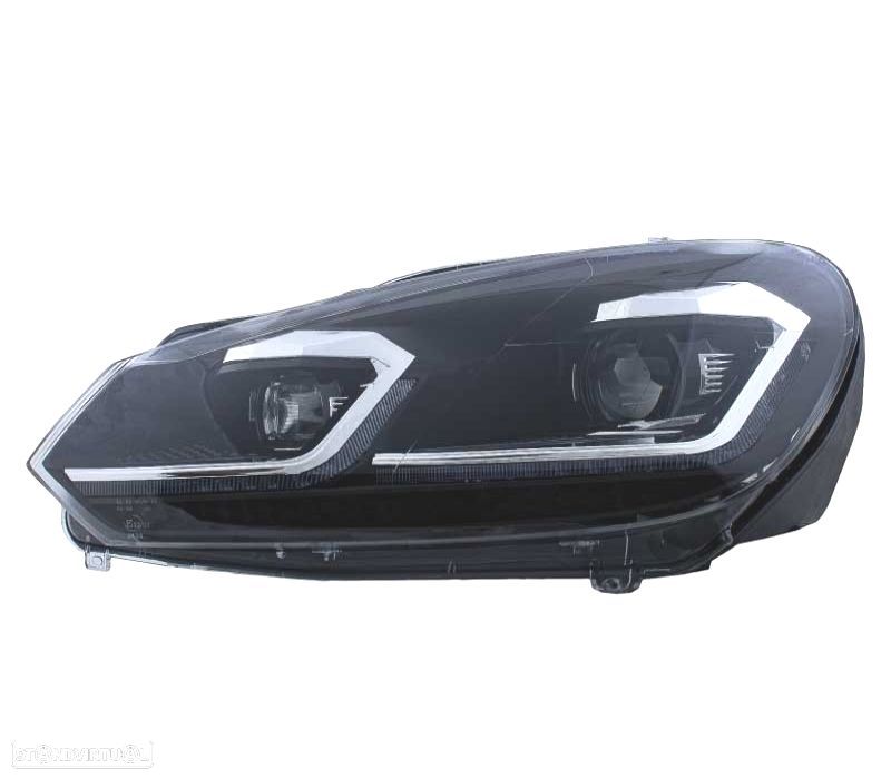 FARÓIS VOLKSWAGEN VW GOLF 6 08-13 LOOK PRATEADO GOLF 7 DINÂMICOS - 3