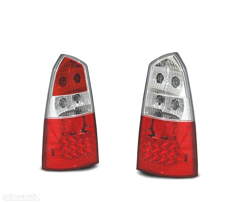 FAROLINS TRASEIROS LED FORD FOCUS 98-04 VERMELHO BRANCO - 1
