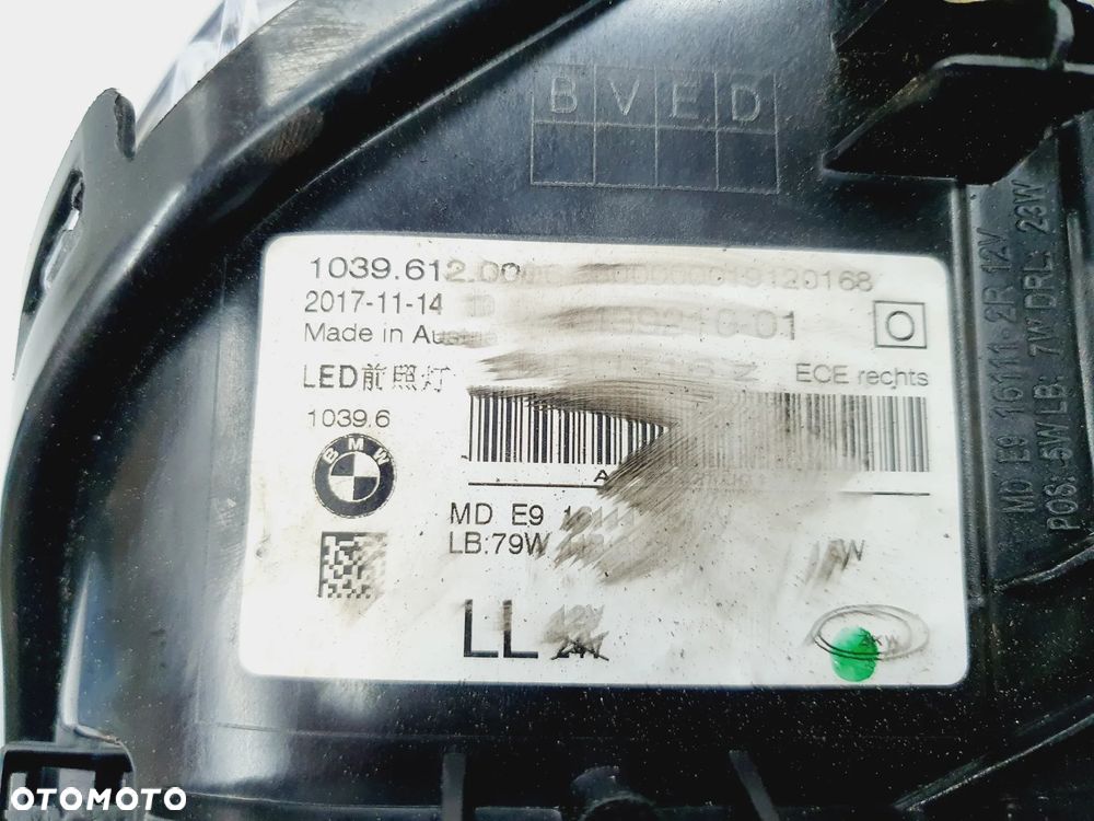 BMW 5 G30 G31 LAMPA PRAWA PRZÓD ADAPTIVE LED ORYGINAŁ EU!!! 8499122 - 12