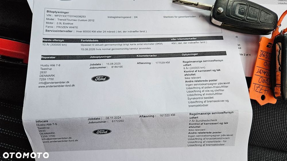 Ford Custom 2,0TDCI L2H1 Długi 194t.km. Pełen Serwis Ford Klima Webasto Hak Parktronik 2xDrzwi - 33