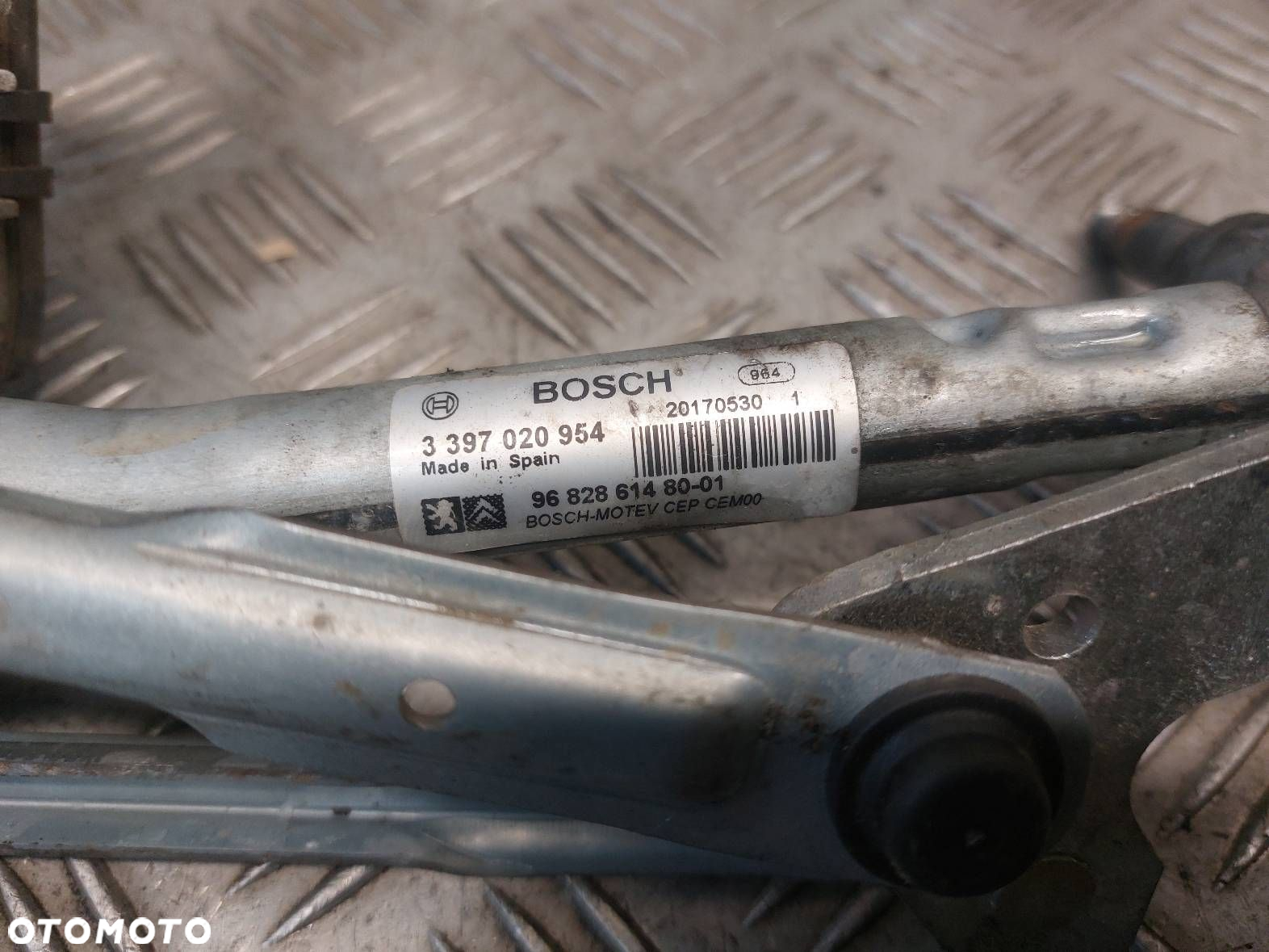 MECHANIZM WYCIERACZEK + SILNICZEK PRZÓD CITROEN BERLINGO II 9682861480 - 5