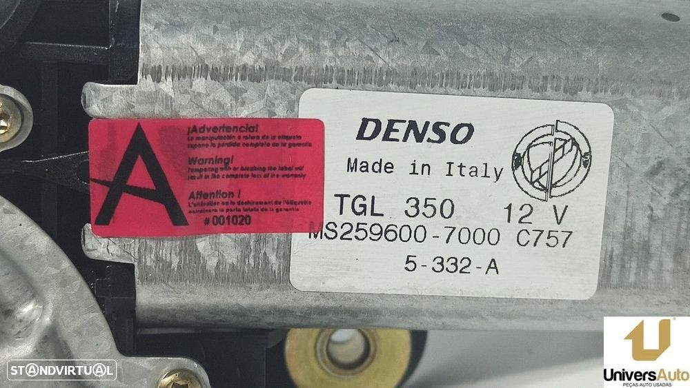 MOTOR LIMPA-VIDROS TRASEIRO FIAT PANDA (169) 1.1 8V ACTIVE - 4