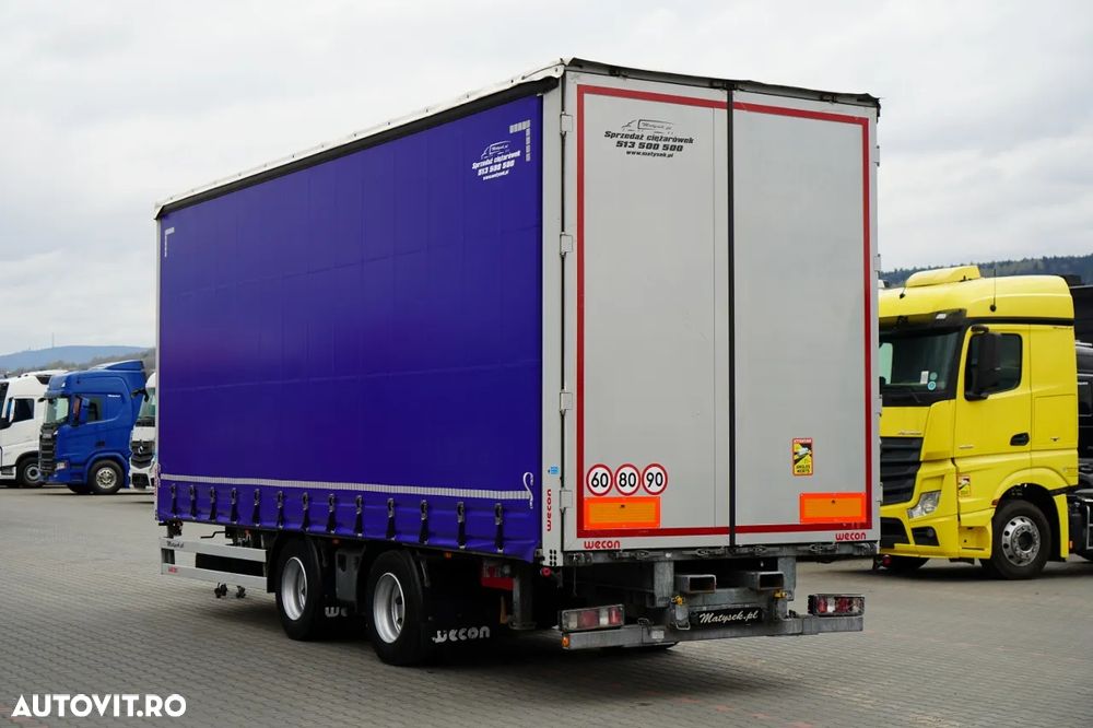 Wecon REMORCA - 7,7 M / AXĂ CULISANTĂ / ACOPERIȘ CULISANT / ȘINGURI CĂRUCIOR / SAF - 6