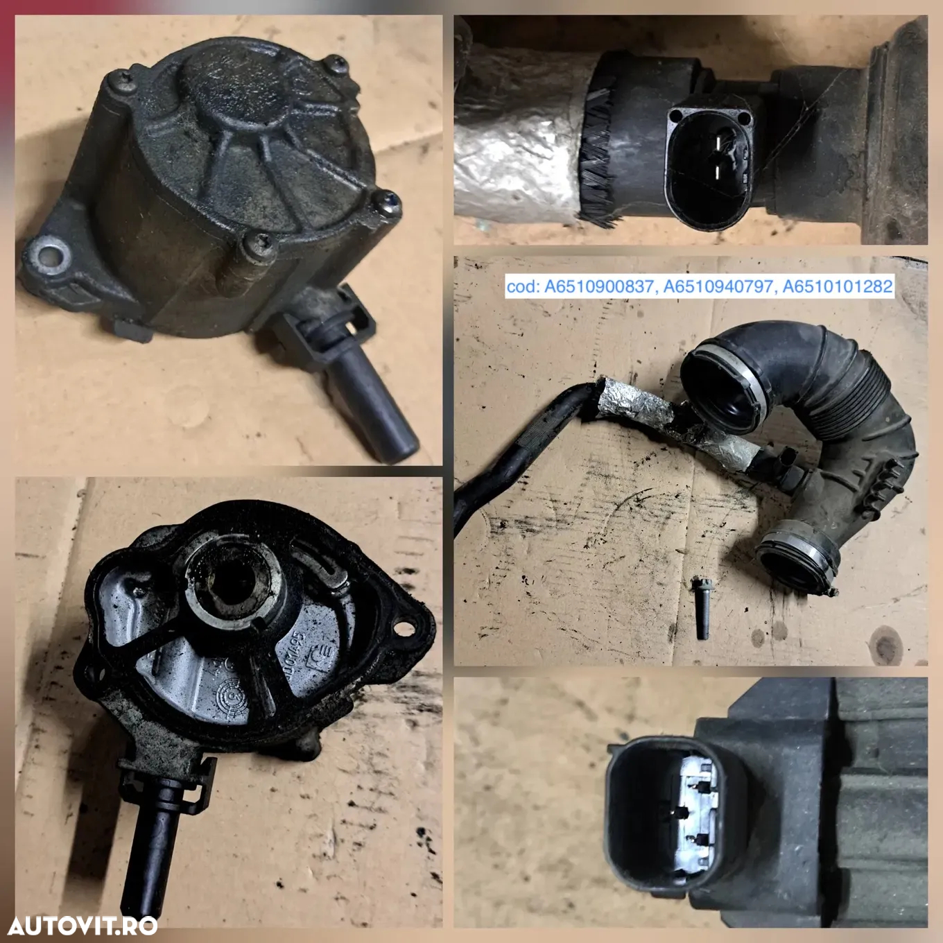 Suport accesorii galerie evacuare  rezervor vacuum rola intinzatoare  furtun turbina tubulatura intercooler conducta egr joja ulei instalatie electrica motor m ercedes w204 w212 om651 180cdi 220cdi 250cdi - 5