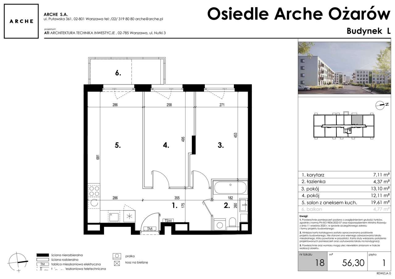 3-pokojowe mieszkanie 56m2 + balkon Bezpośrednio - Pełny obrazek: 2/17