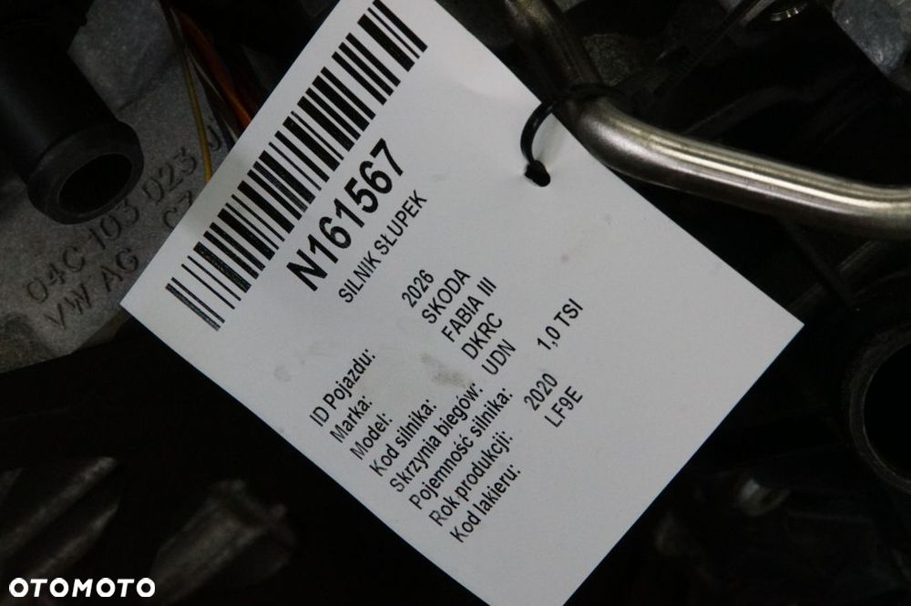 SILNIK SŁUPEK SKODA FABIA III DKR 1.0 TSI - 6