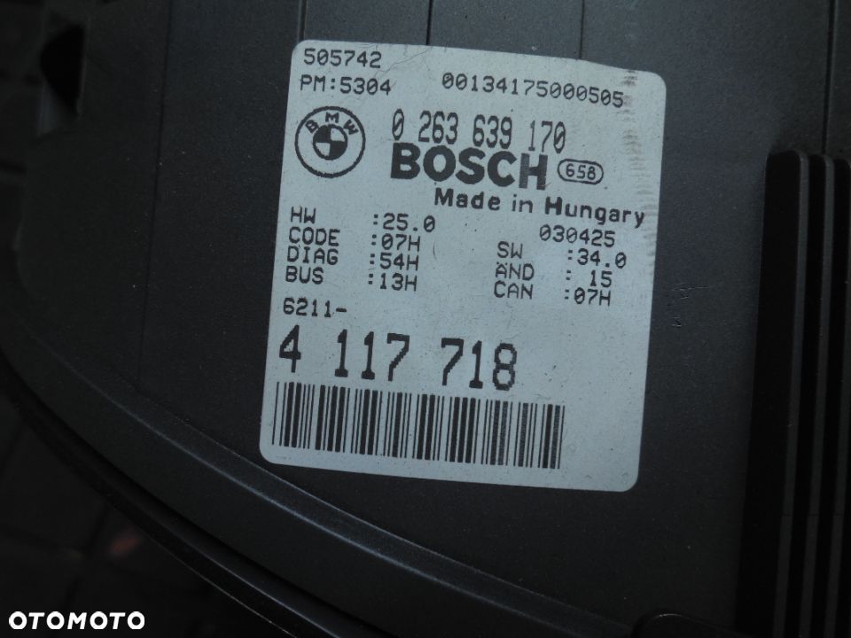 BMW E46 LIFT LICZNIK ZEGARY PRĘDKOŚCIOMIERZ BENZYNA 4117718 0263639170 EUROPA - 3