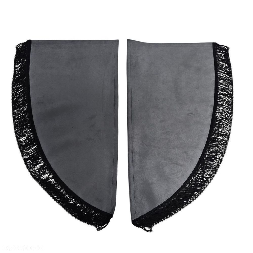 ZASŁONY BOCZNE SKOSY TIR BUS - materiał: NUBUCK- Grafit + Fredzle Czarne - 1