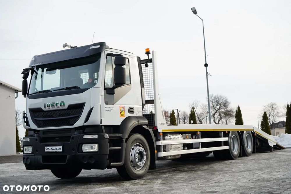 Iveco STRALIS 360 / 6X2 /  LAWETA / PLATFORMA 9,3 M / NAJAZDY HYDRAULICZNE / WYCIĄGARKA / OŚ PODONOSZONA  / EURO 6 - 1