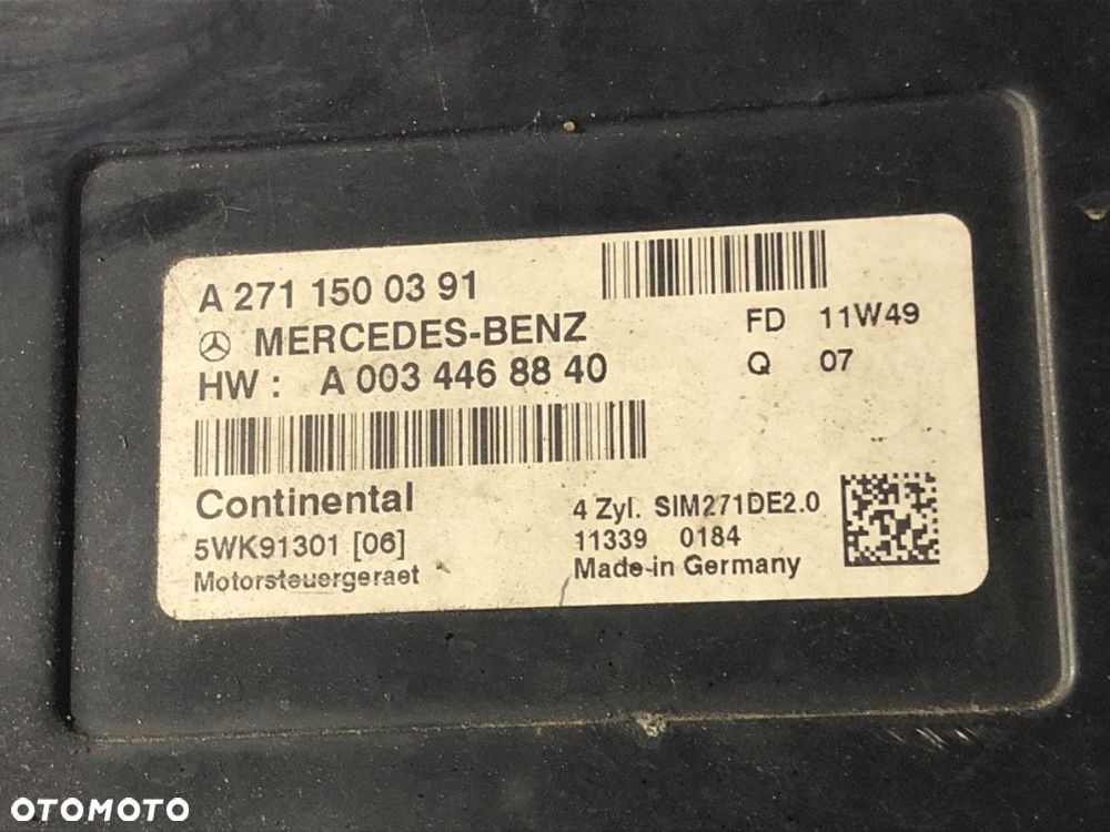 SILNIK KOMPLETNY  MERCEDES-BENZ KLASA C (W204) 2007 - 2015 C 180 CGI (204.031) 115 kW [156 KM] - 8