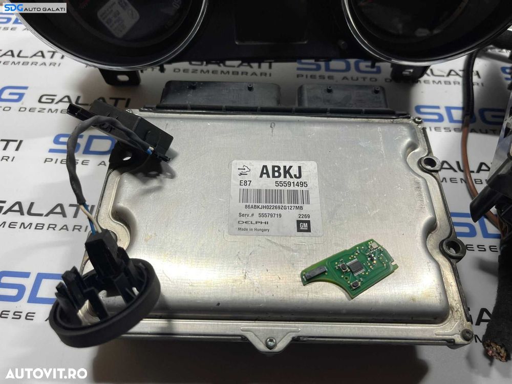 Kit Pornire ECU Calculator Motor Cip Cheie Imobilizator Ceas Bord Opel Astra J 1.7 CDTI 2009 - 2015 Cod 55591495 55579719 [2899] [2900] [2901] - 2