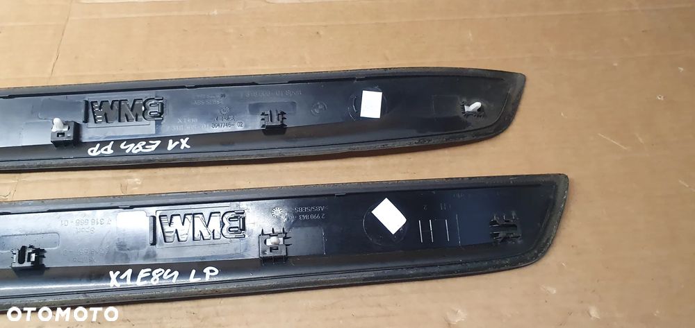 Listwa listwy nakładki progowe lewa prawa przód M-pakiet BMW X1 E84 7318567 - 7