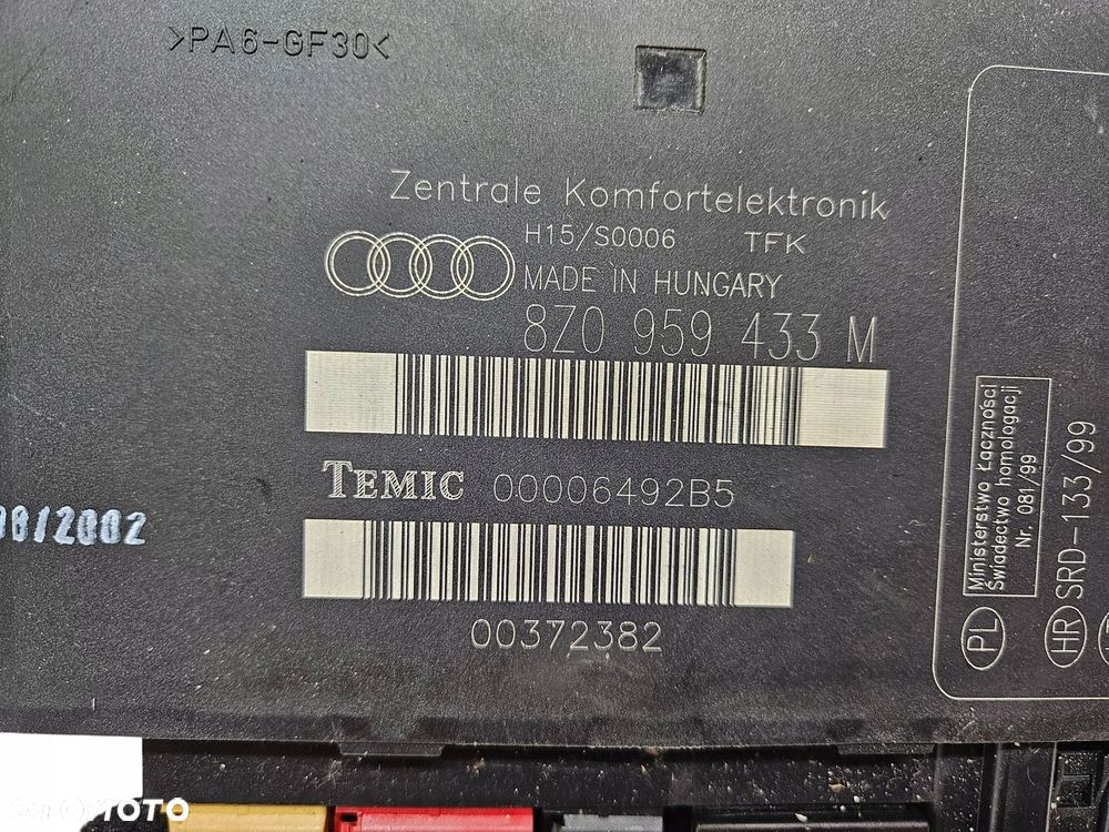 STEROWNIK MODUŁ AIRBAG AUDI A2 8Z0959433M 00006492B5 - 2