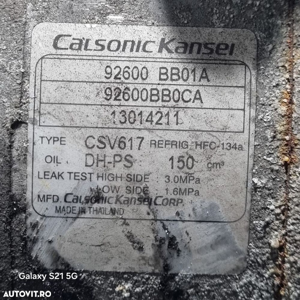 Compresor clima Nissan Qashqai Facelift 1.6 Benzina 2010 - 2013 117CP HR16DE (1456) ... - 4