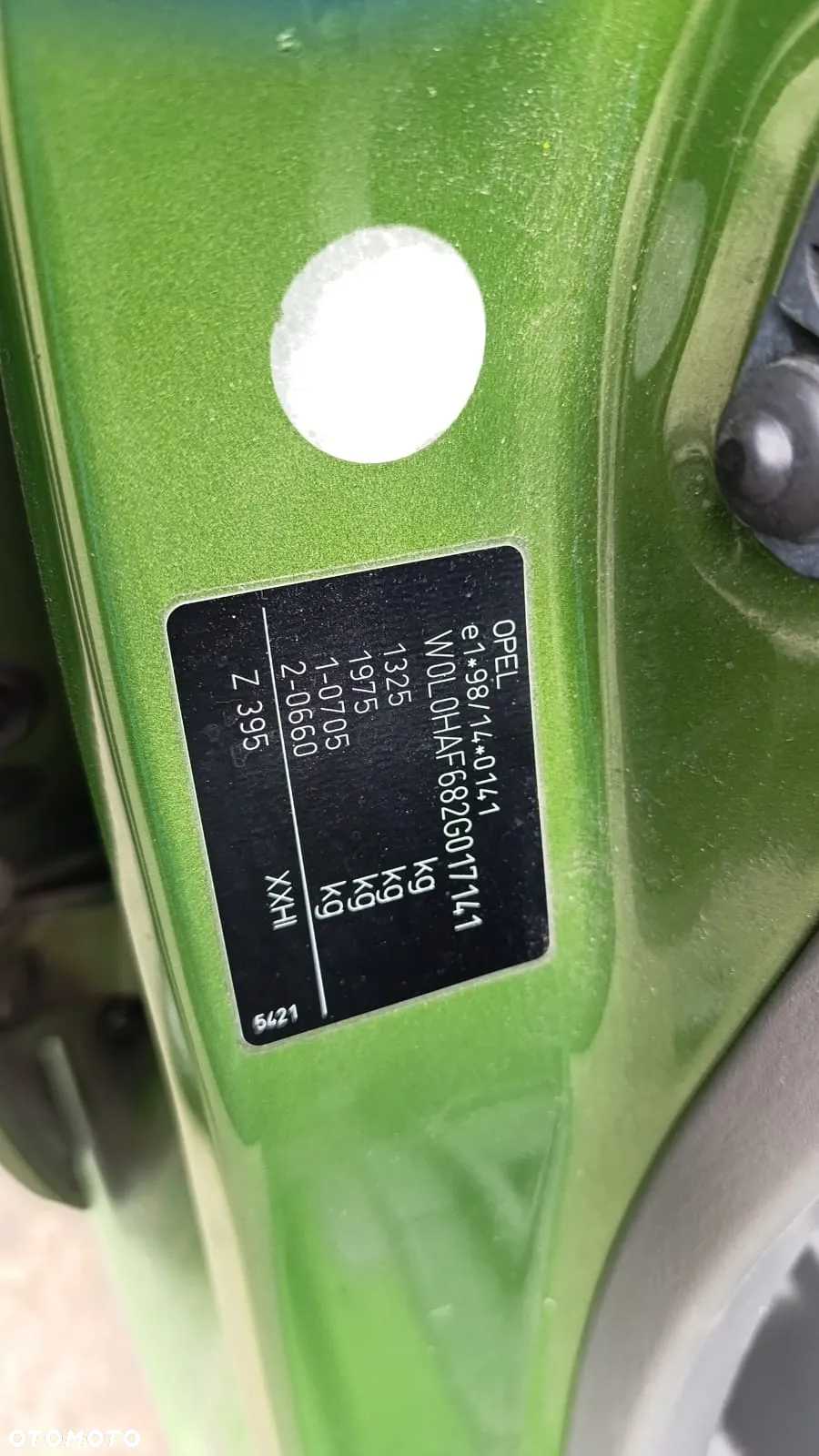 35017 opel agila 1.0 12v 58 km Z10xe na częsci lakier Z395 - 15