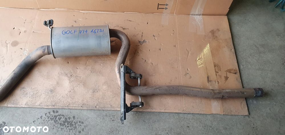 Tłumik wydech rura stan bardzo dobry VW Golf VI 6 Plus 1.6 TDI 1K0253411CK - 6