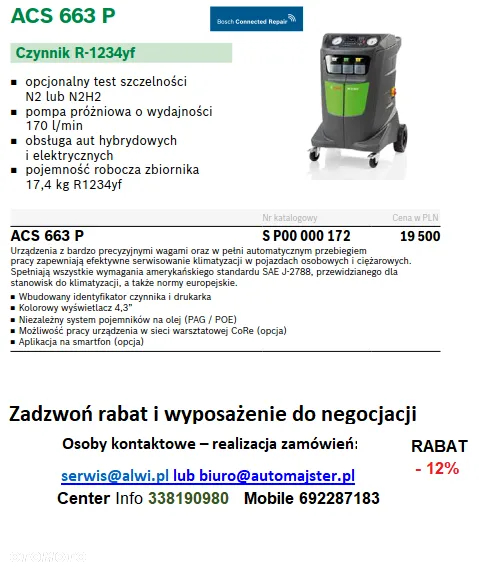 Acs 611 stacja klimatyzacji Bosch elektryki i hybrydy - 27
