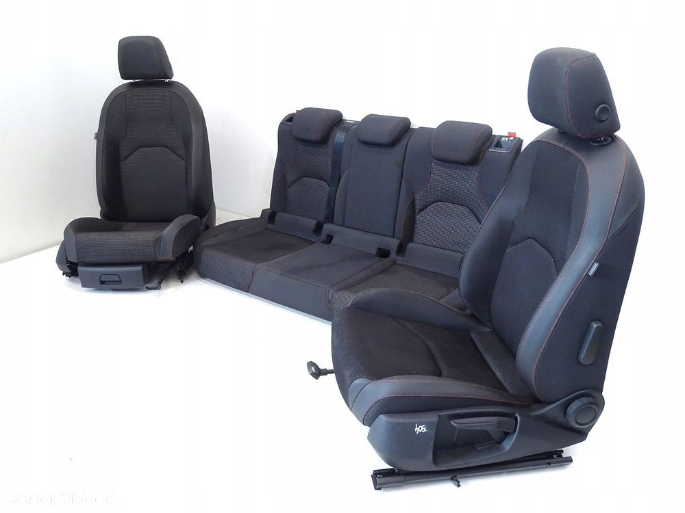 KPL FOTELE KANAPA TAPICERKA PÓŁSKÓRA  BOCZKI SEAT LEON III 5F LIFT 5D FR - 3