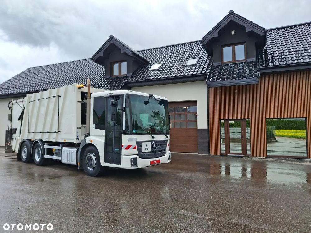 Mercedes-Benz Econic 2630 Śmieciarka Euro 6 FAUN Variopress 522 Zoeller 22m3 3 Osie Tylna Oś Skrętna Zawieszenie Pneumatyczne Centralne Smarowanie Zabudowy - 1