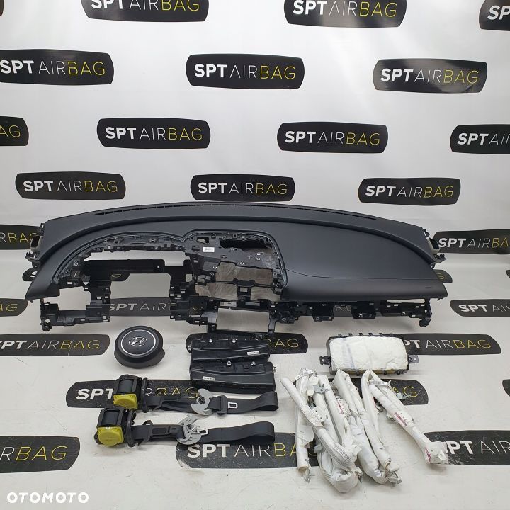 HYUNDAI ELANTRA VII 7 DESKA ROZDZIELCZA KONSOLA KOKPIT PULPIT PODUSZKI AIRBAG AIR BAG PASY KIT SET - 1