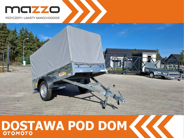 Neptun DOSTAWA Przyczepka 236x129x110cm N7-236 ptw Lekka przyczepa jednoosiowa ze stelażem i plandeką h-110cm! UCHYLNA!GN128