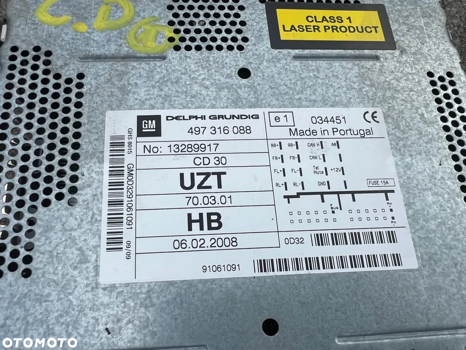 Radio, wyświetlacz Cd 30 MP3 Opel Corsa D komplet - 2