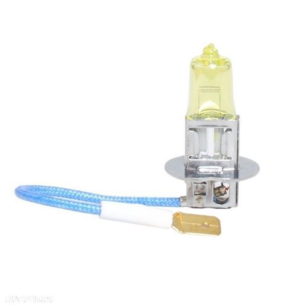 Bec halogen H3 cu tenta galbena - 1