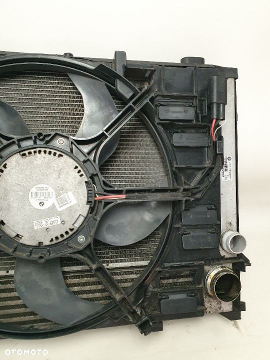 BMW E60 E61 LCI LIFT 2.0D 3.0D KOMPLET CHŁODNIC WENTYLATOR - 9