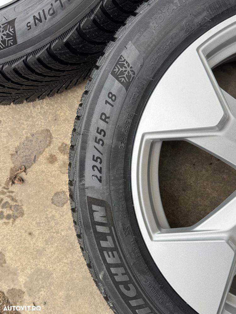 Vând jante aliaj originale Volvo XC40 pe 18” cu anvelope Michelin de iarnă noi - 9
