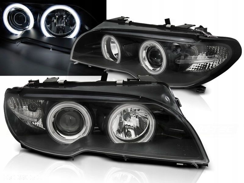 Reflektor Lampy kpl Ringi Angel Eyes Led CCFL Tuning Bmw 3 E46 Lift Coupe - 1