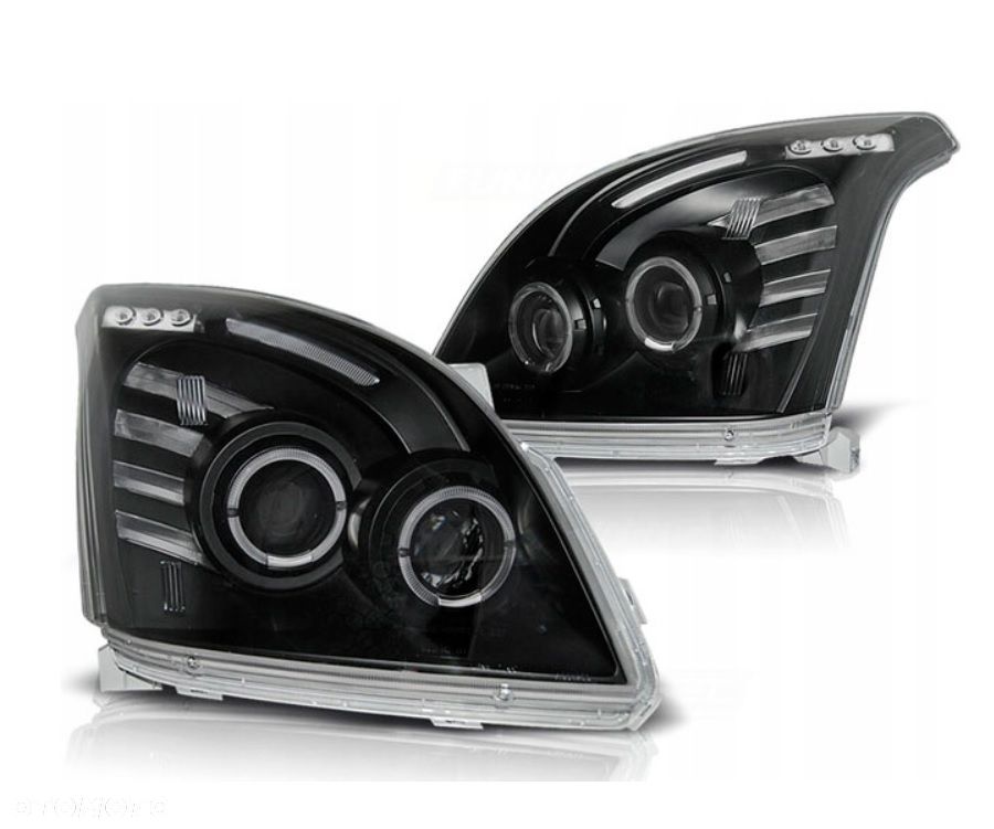 Reflektor Lampy kpl Ringi Angel Eyes Led Tuning Toyota Land Cruiser 120 - 1