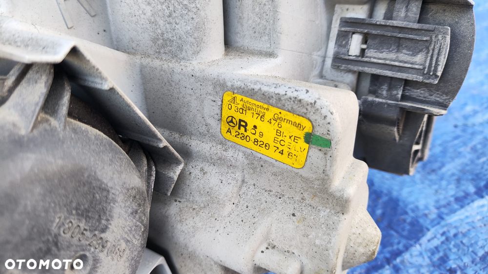 ZDERZAK ATRAPA GRILL BŁOTNIK PRAWY PAS PRZEDNI WZMOCNIENIE CHŁODNICE WENTYLATOR SPRYSKIWACZE LAMPY BI-XENON XENON PRZÓD KOMPLETNY ORYGINALNY LAKIER C946 946 DO ZAŁOŻENIA W KOLOR MERCEDES SL R230 W230 SL500 - 36