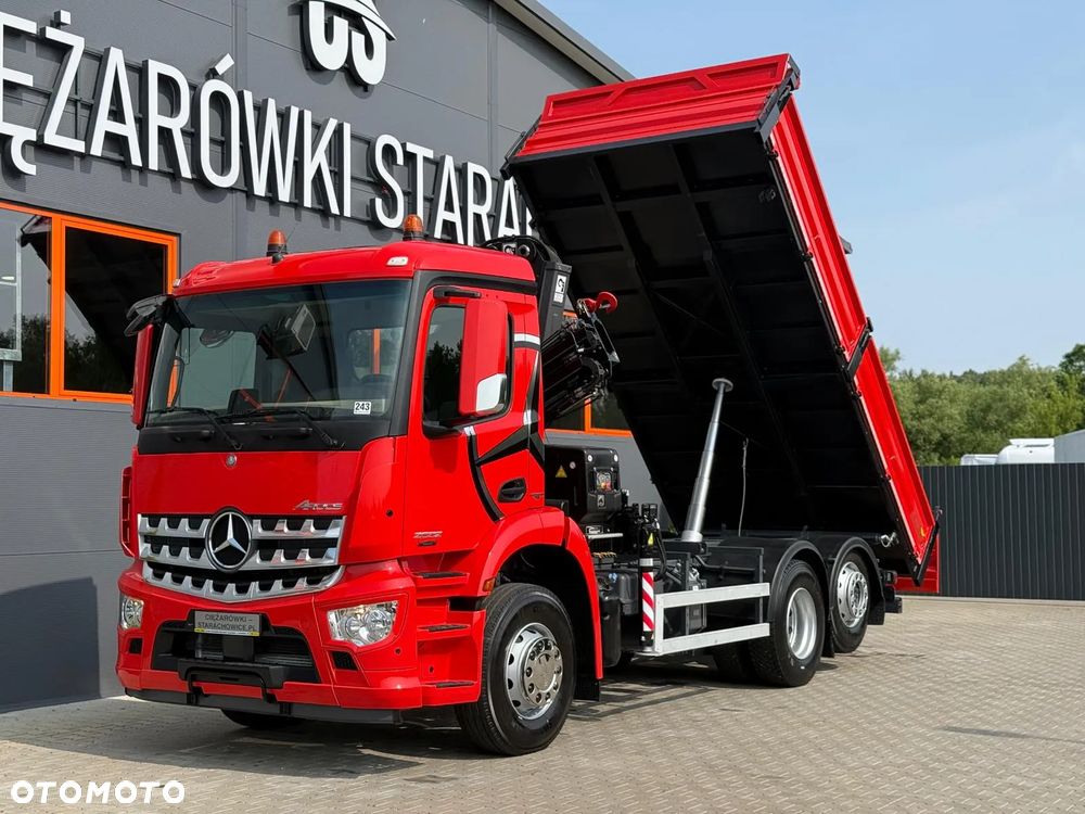 Mercedes-Benz AROCS 2532 // E6 // wywrotka 3-Stronna + HIAB HIDUO 158 B-2 // 6x2 6x4 HDS żuraw kran crane kiper kipper // Actros Antos - 11