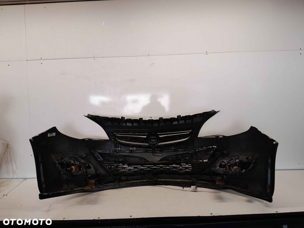 + ZDERZAK PRZÓD PRZEDNI OPEL ASTRA J 4 IV LIFT FL Z40R BIAŁY HALOGENY - 5