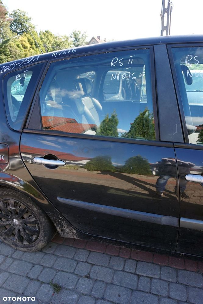 DRZWI TYLNE PRAWE SCENIC II PH2 LIFT NV676  CZARNY RENAULT 2006-2009 - 1