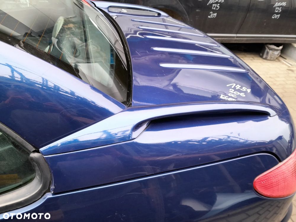 PEUGEOT 206CC KLAPA BAGAŻNIKA TYLNA TYŁ KOLOR: EGED - 2